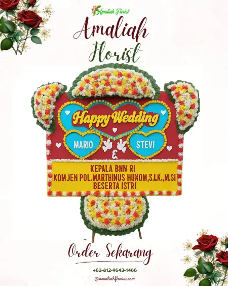 Papan Bunga Pernikahan Sei Merbau