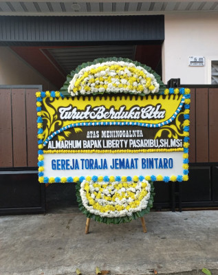 Papan Bunga Duka di Sei Merbau